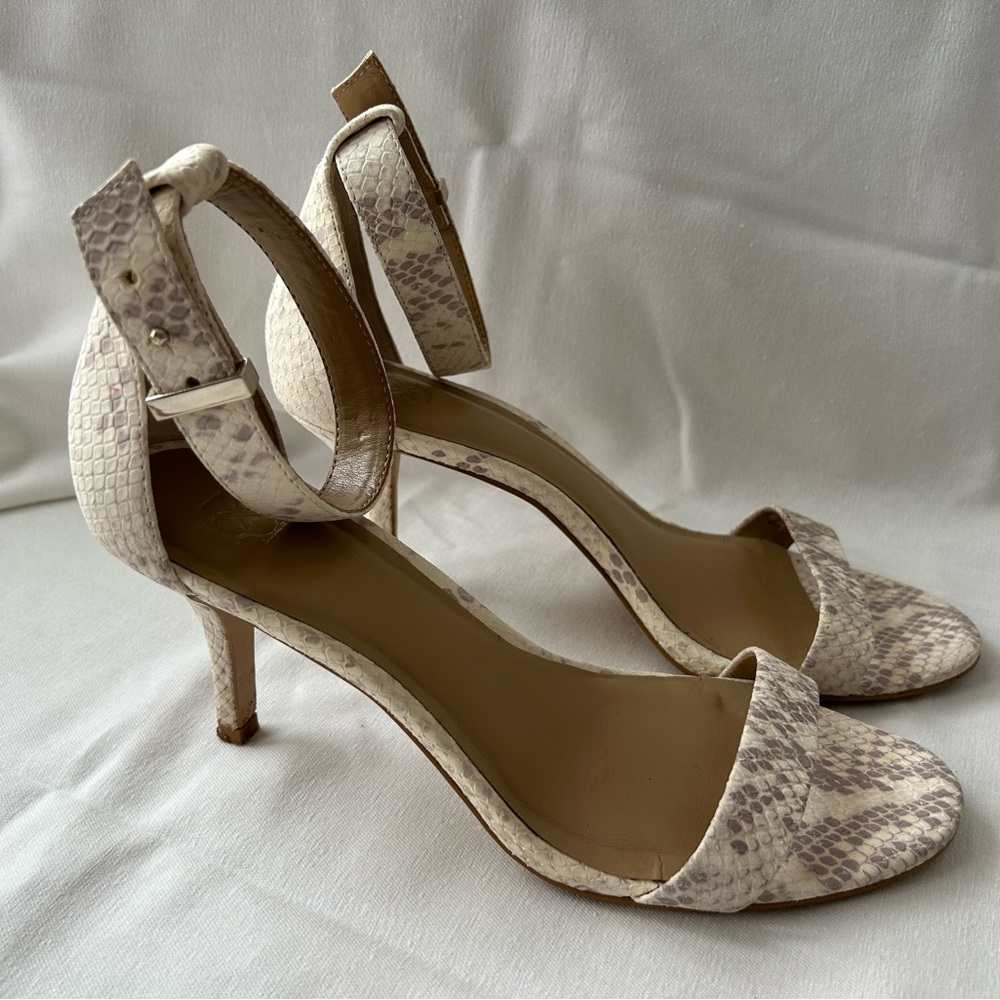 Snake pattern genuine leather sandals